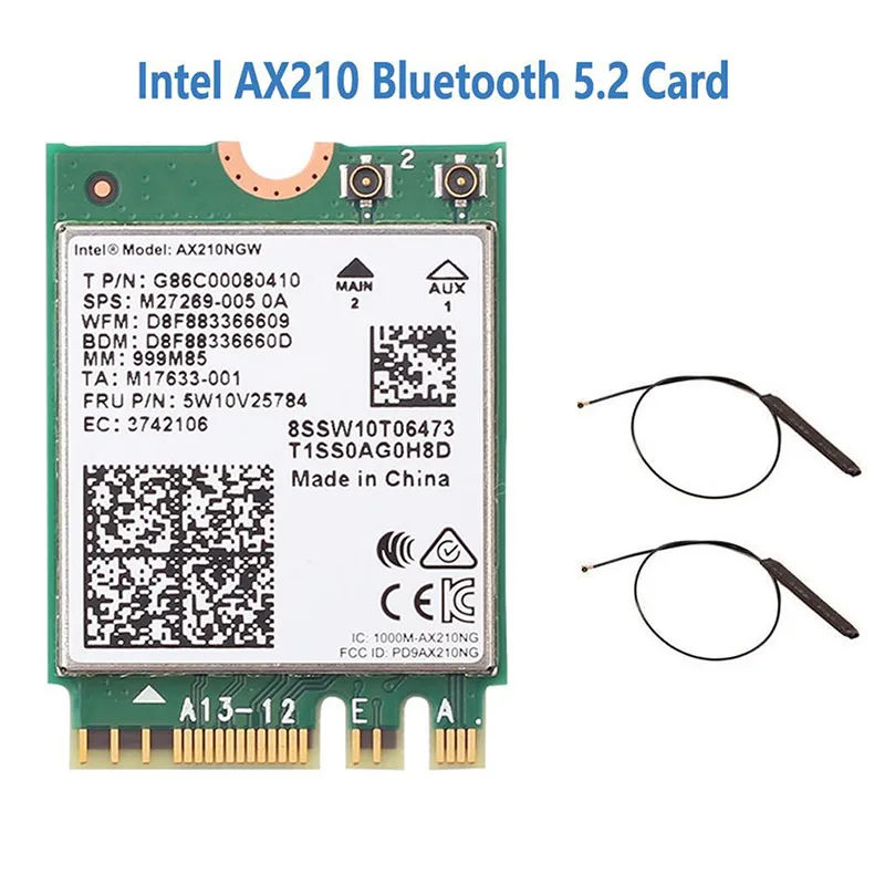 Teday Teday AX210 Wi-Fi 6E Bluetooth 5.2 M.2 2230 Key E Wi-Fi adapter — product photo
