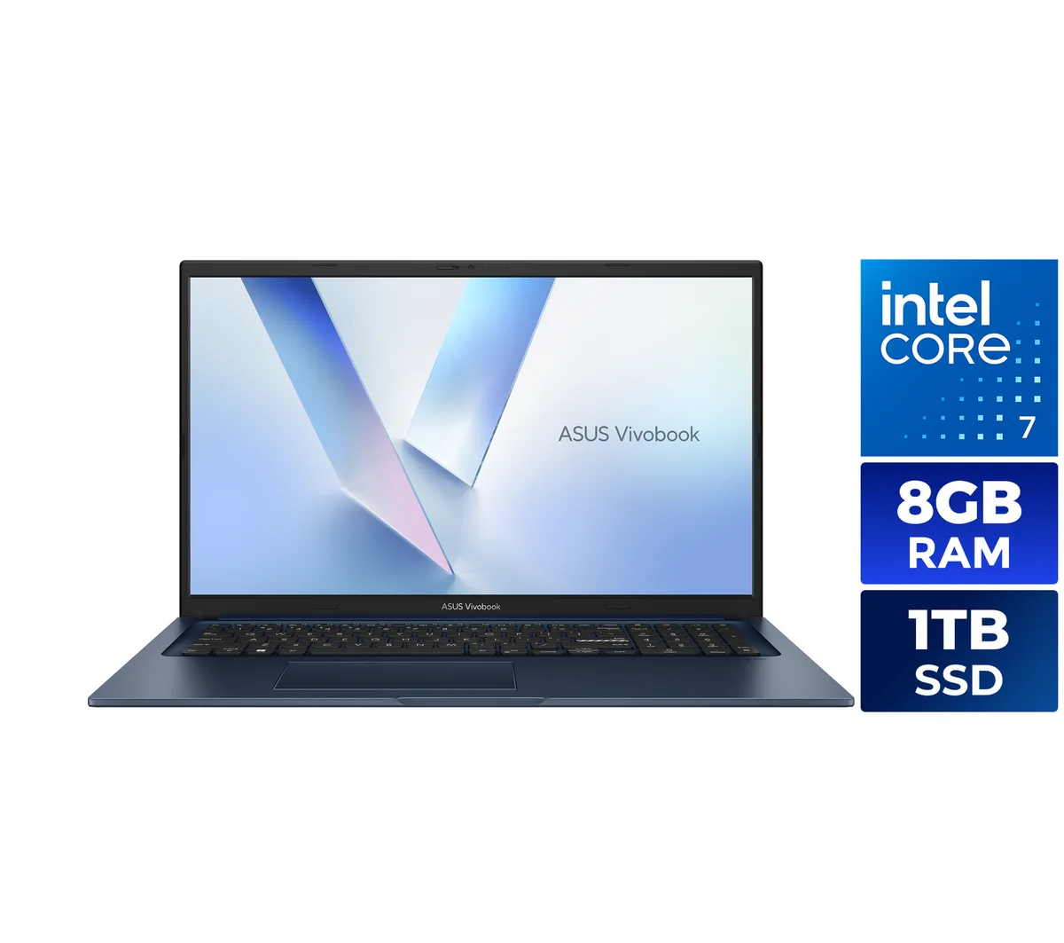 ASUS ASUS Vivobook 17 F1704VAP-NB71 laptop Intel Core 7 150U 8GB DDR5 1TB SSD 17.3" FHD 60Hz Quiet Blue — product photo