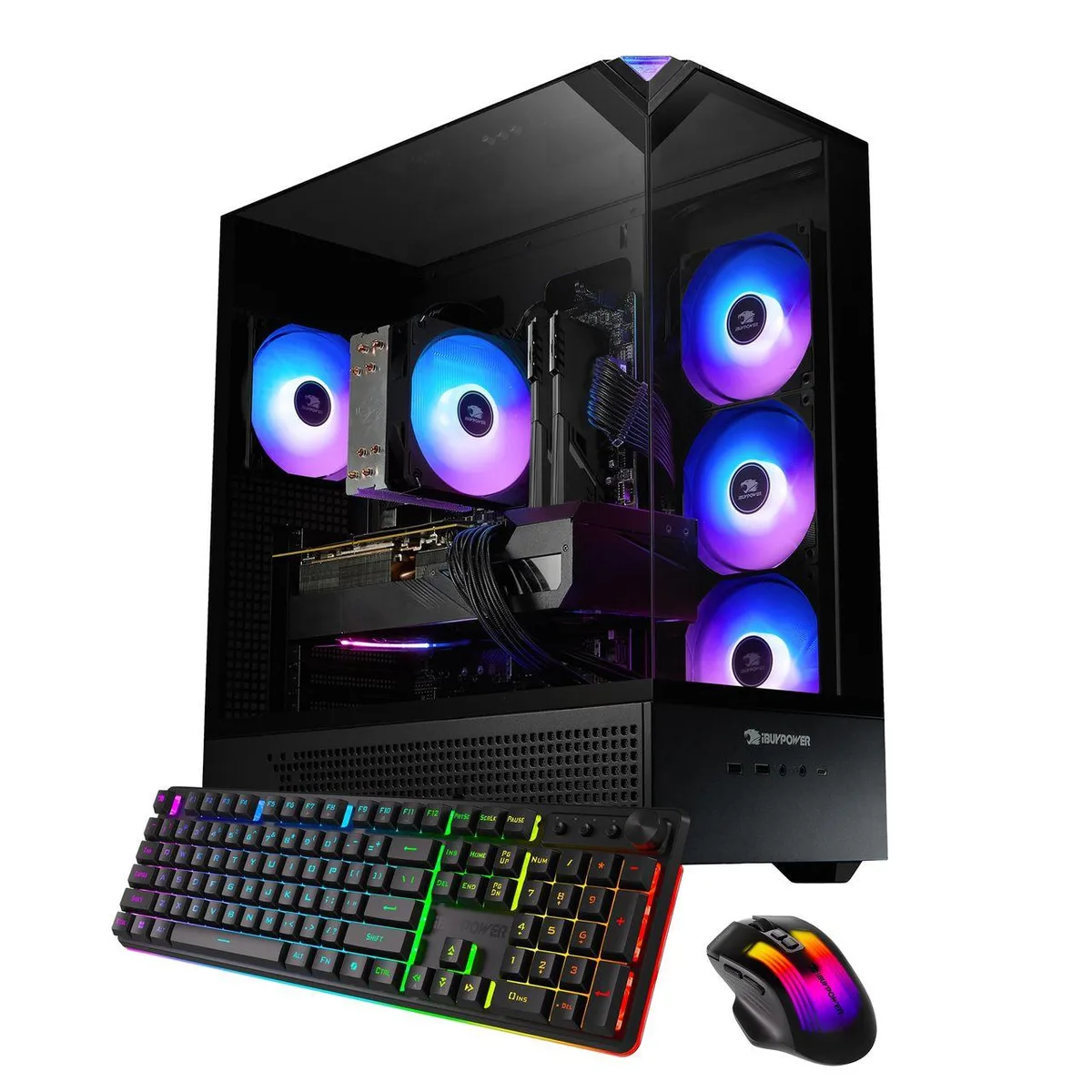 iBUYPOWER iBUYPOWER EBA7N56T05 gaming PC Ryzen 7 8700F RTX 5060Ti 16GB 32GB DDR5 2TB NVMe — product photo