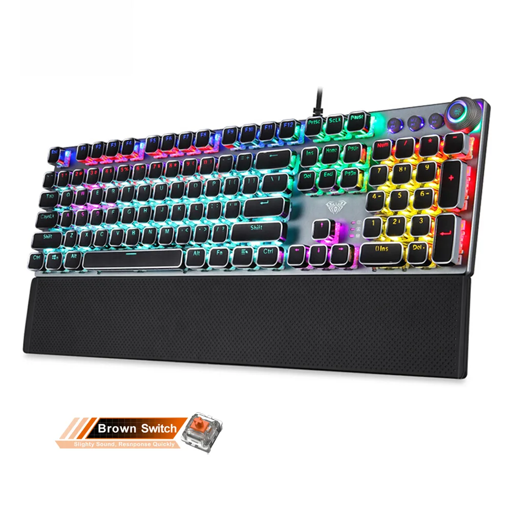 AULA AULA F2088 Mechanical Gaming Keyboard Brown Switch 104 Keys — product photo