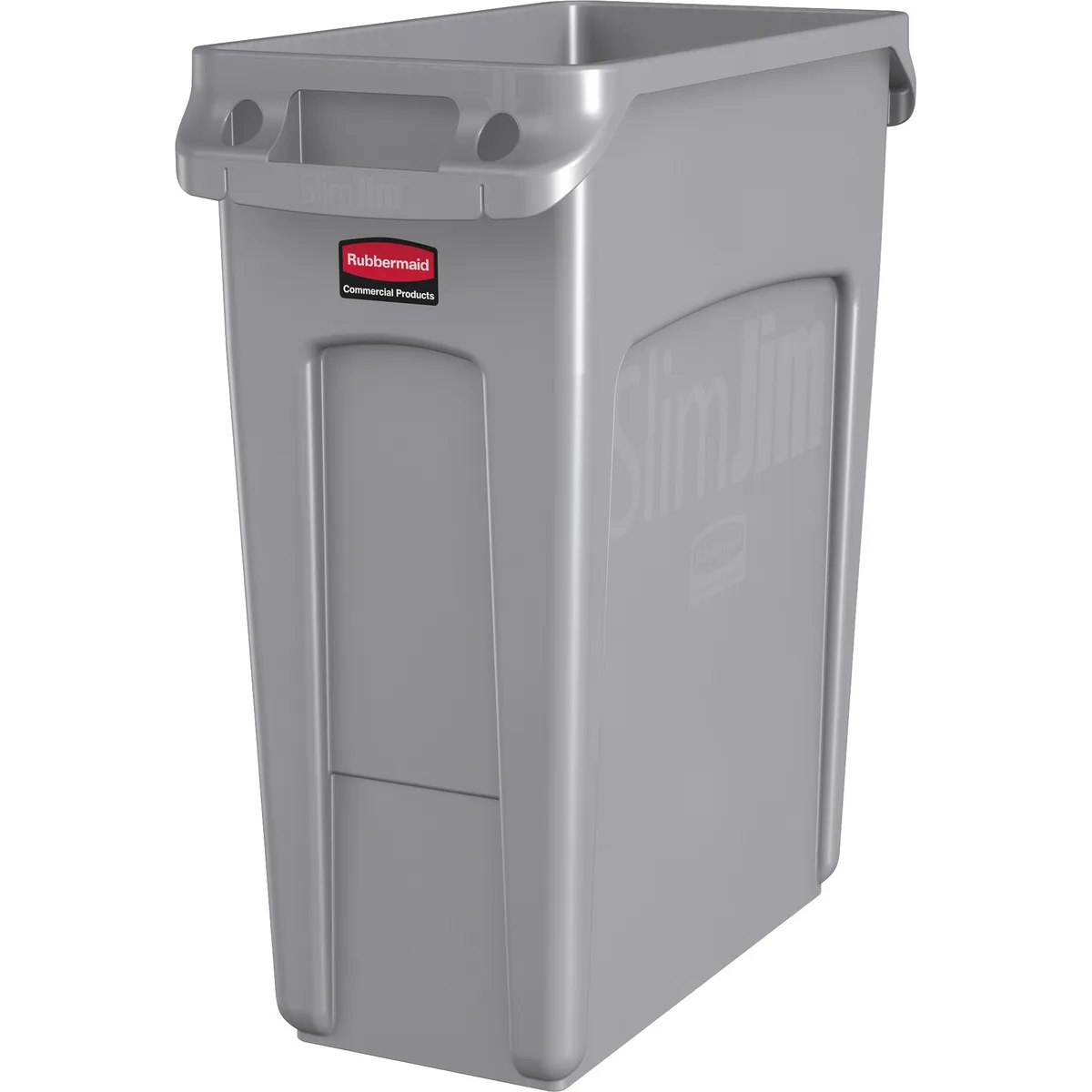 Rubbermaid Commercial Rubbermaid Commercial 1971258CT Slim Jim Vented Container 16 gal Gray 4 / Carton — product photo