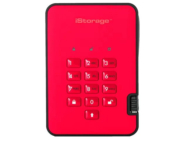iStorage iStorage IS-DA2-256-2000-R 2TB portable hard drive — product photo