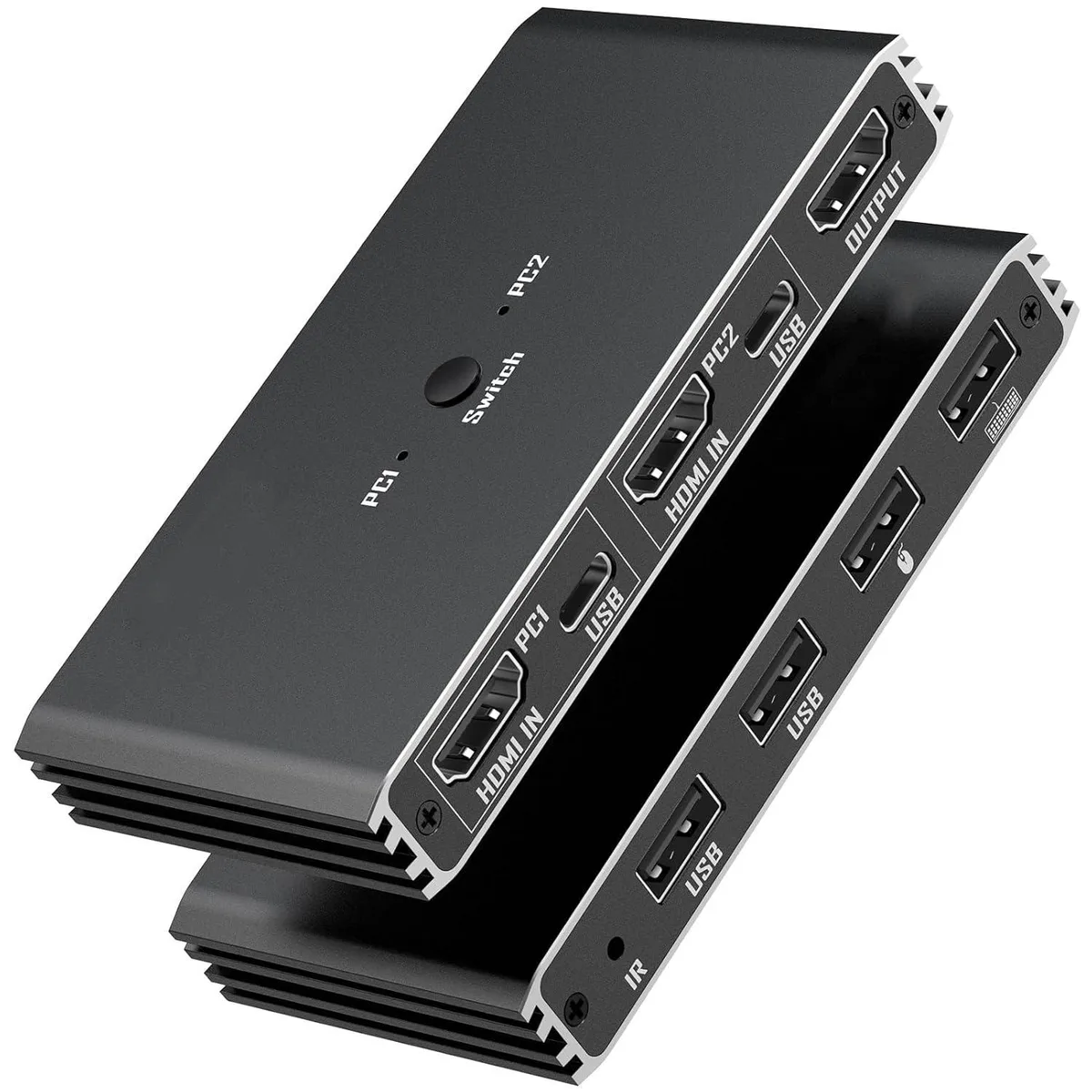AUTYUE AUTYUE 4K@60Hz 2-Port HDMI KVM Switch with 4 USB Ports &amp; Remote — product photo