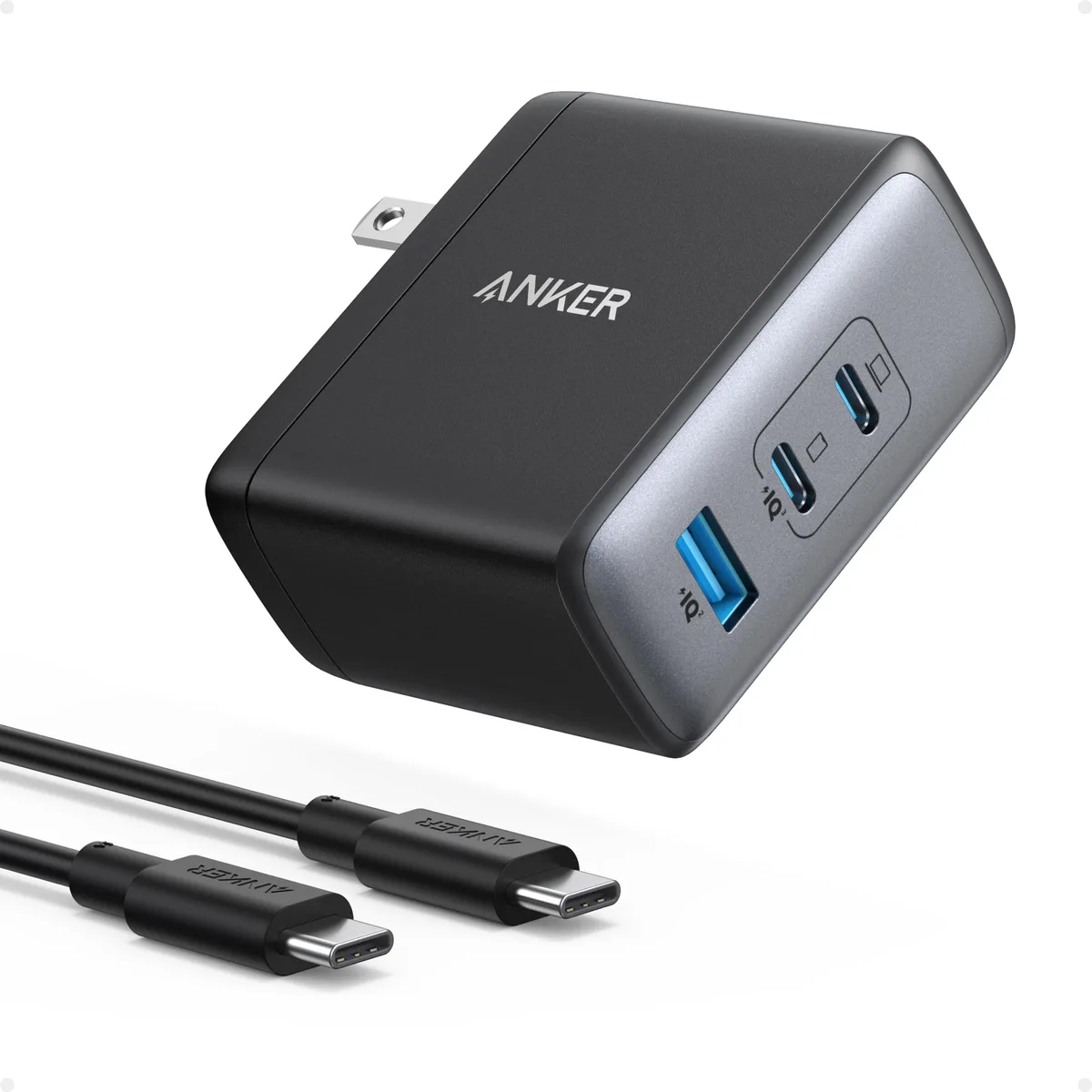  2-Power A2145 100W 3-Port USB-C GaN Charger Black — product photo