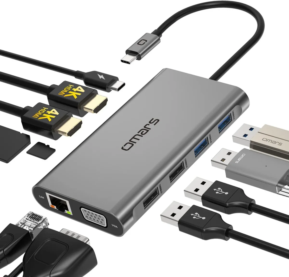 PISKEKAT PISKEKAT 11-in-1 USB-C Dock 3 Monitors 4K 100W PD — product photo