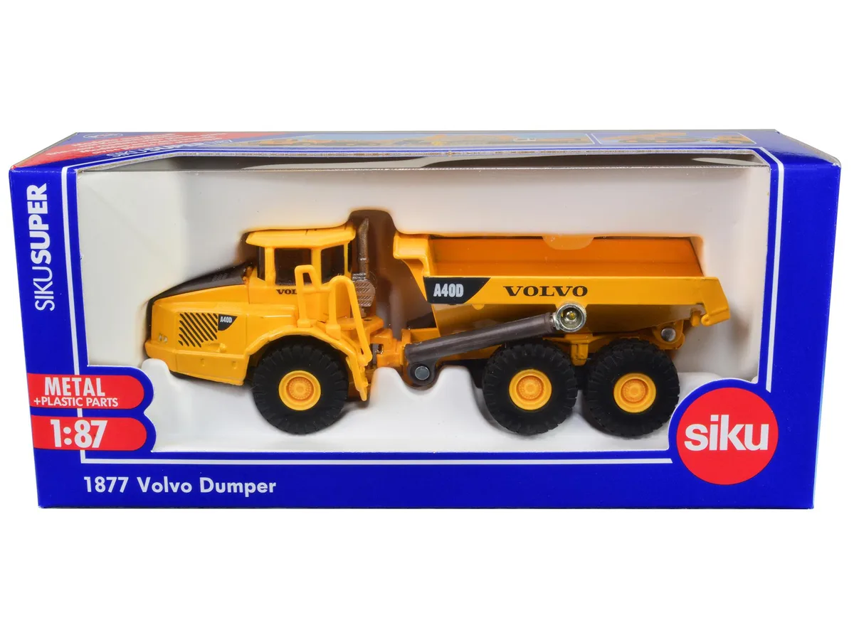 Siku Siku Volvo A40D Dump Truck Yellow 1/87 (HO) Diecast Model — product photo