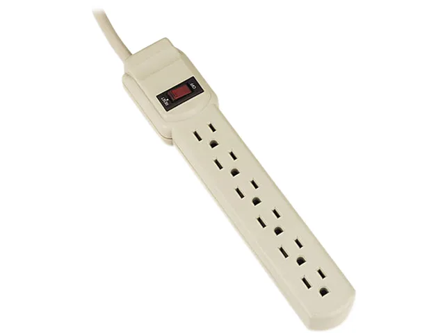 Innovera Innovera IVR73304 power strip, 6 outlets, 4 ft cord, ivory — product photo