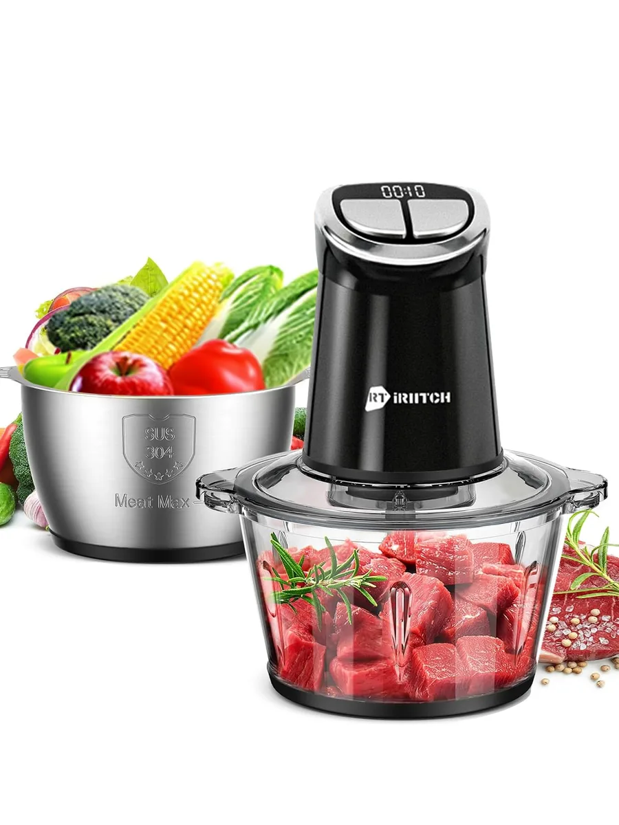 RTIRIITCH RT-306 food processor 800W 12-cup dual bowl — product photo