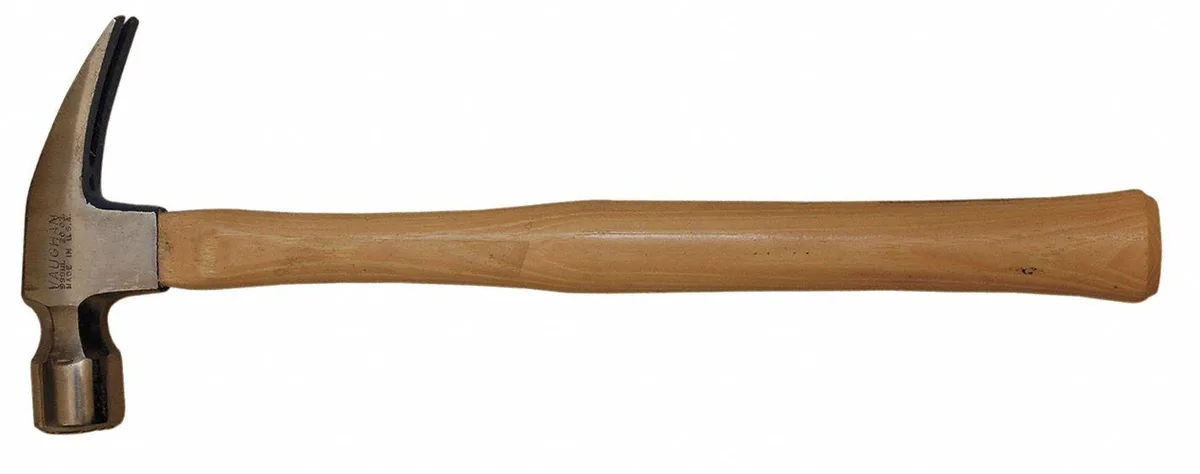 Westward 24 oz rip-claw hammer with hickory handle and milled steel head