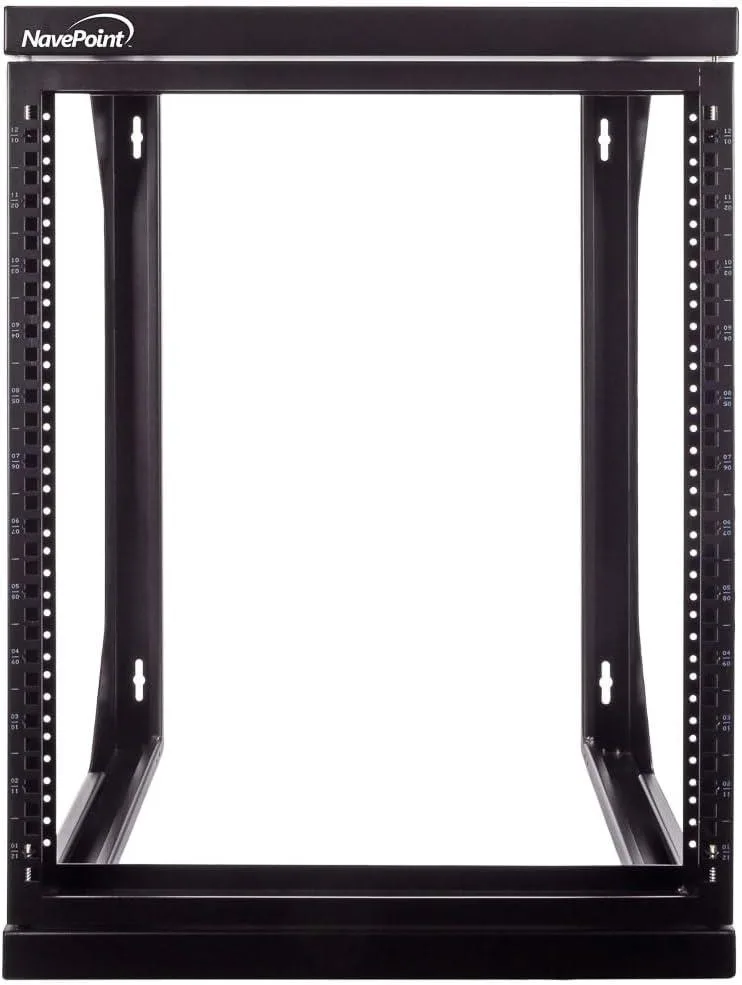 TAURKENAM TAURKENAM 12U Open Frame Server Rack 19" 18"D Black — product photo