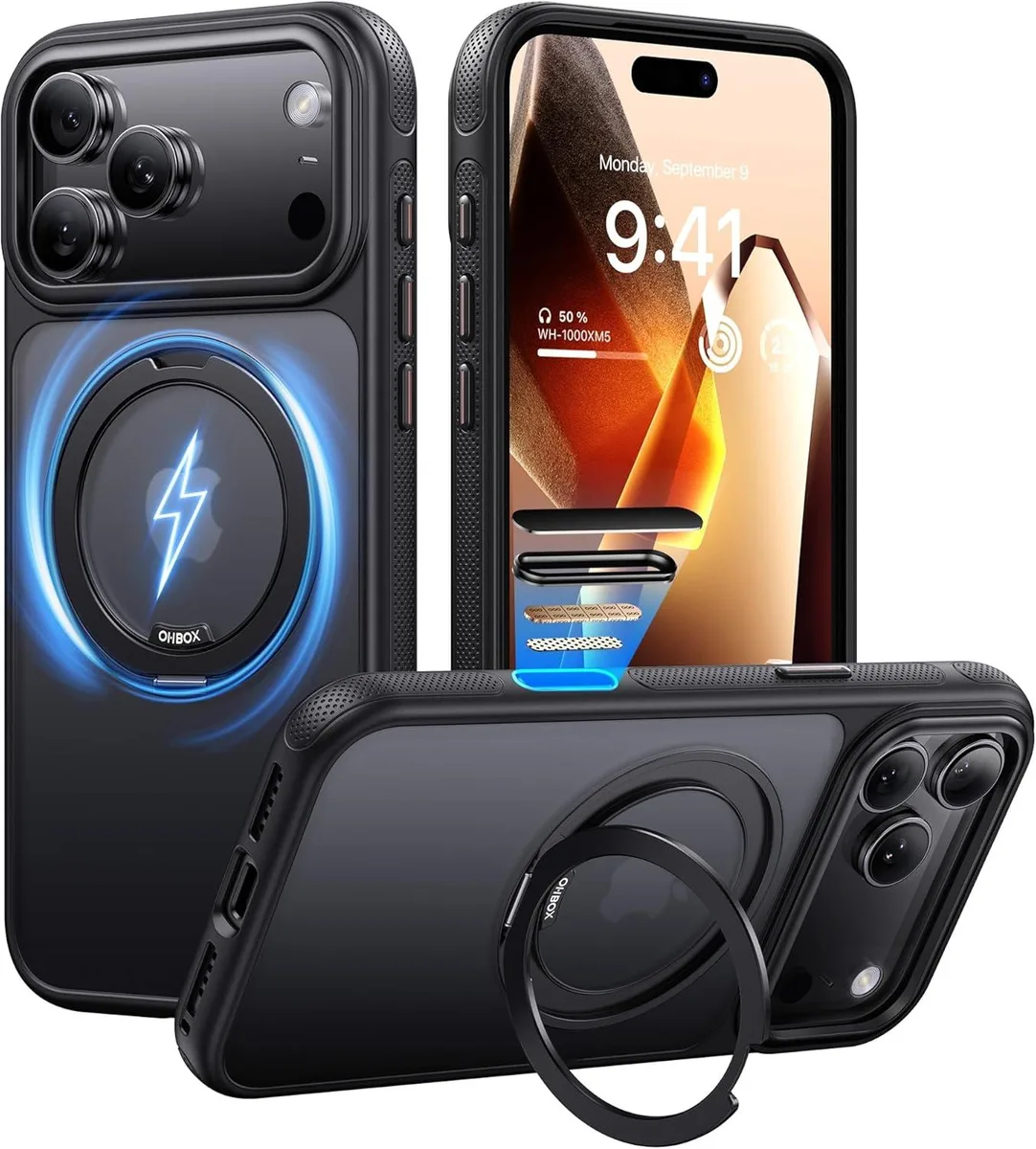 Transcend Transcend iPhone 17 Pro Case with Stand 6.3 Inch Black — product photo