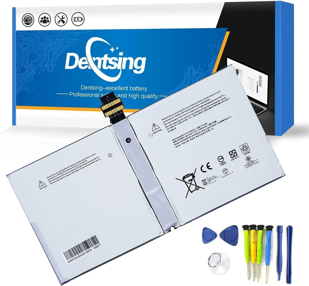 PISKEKAT PISKEKAT DYNR01 G3HTA027H laptop battery 7.5V 38.2Wh 5087mAh for Surface Pro 4 1724 12.3 inch — product photo