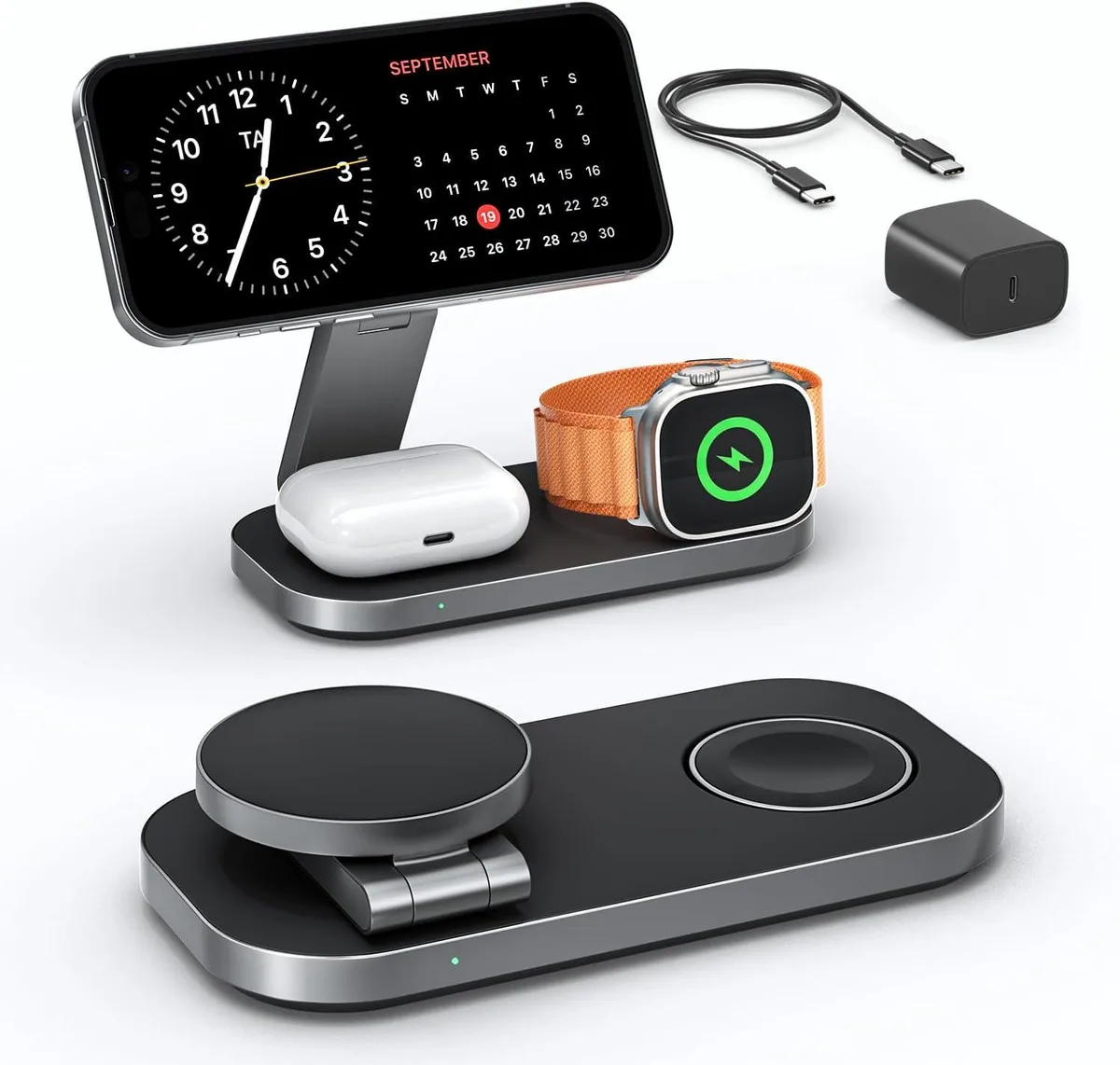 FLEANE FLEANE 3-in-1 Magnetic Foldable Wireless Charger — product photo
