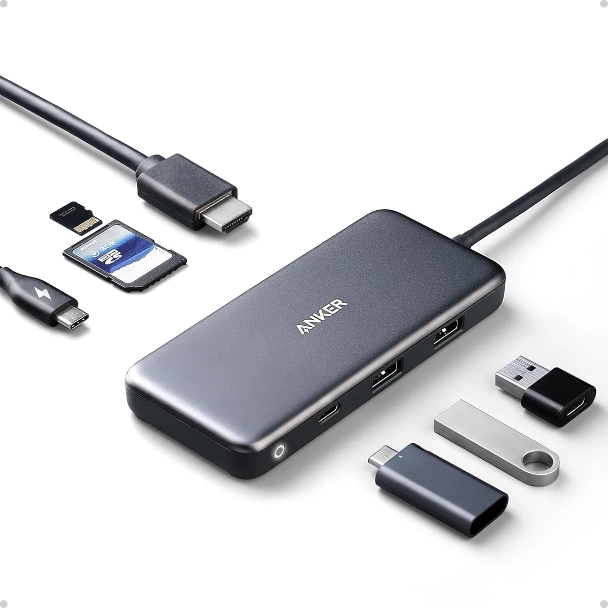 MCHOSE MCHOSE USB C Hub 7in1 4K HDMI 85W PD 2 USB-A 5Gbps SD microSD — product photo