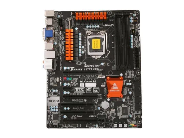 Biostar Biostar TZ77XE4 LGA 1155 Intel Z77 ATX motherboard — product photo