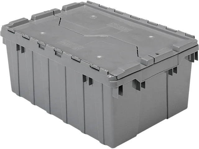 Akro-Mils Akro-Mils 39085GREY attached-lid storage container 21.5×15×9 in 8 gal 35 lb — product photo