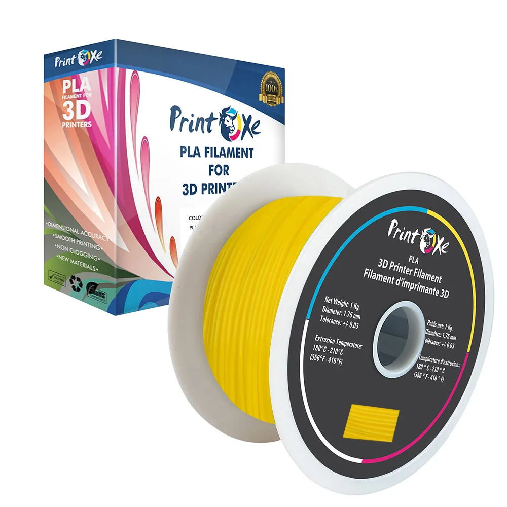 PrintOxe PrintOxe Yellow PLA Filament 1.75 mm 1 kg ±0.03 mm — product photo