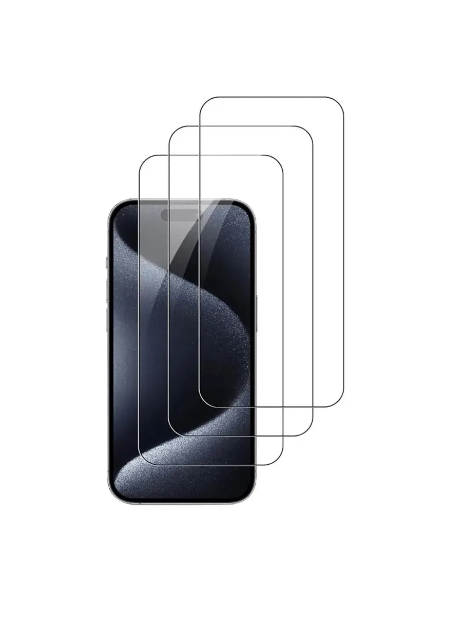 Qixxronics Qixxronics 3-Pack Tempered Glass Screen Protector iPhone 16 Pro 13 MINI 14 15 16 PLUS 11 12 PRO MAX — product photo