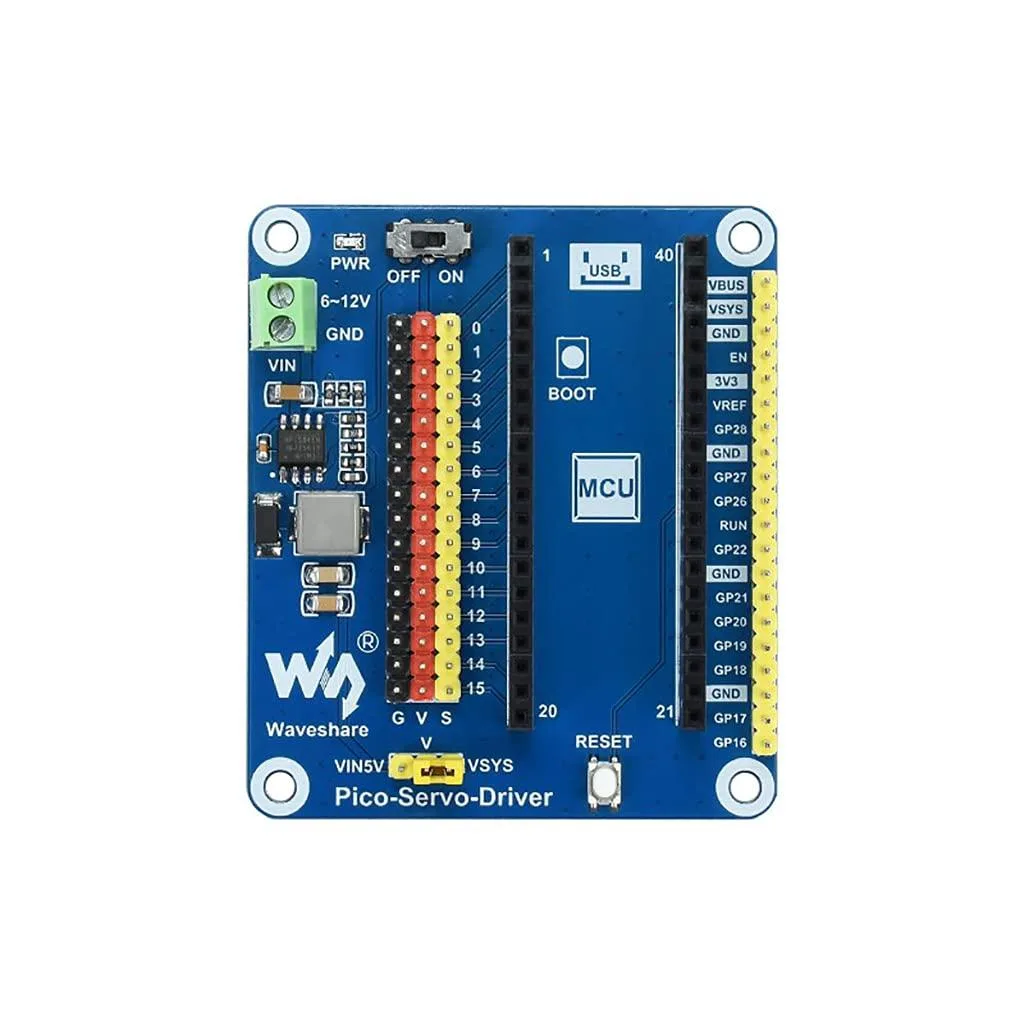 LORDWORLD LORDWORLD 16-Channel Servo Driver Module for Raspberry Pi Pico — product photo
