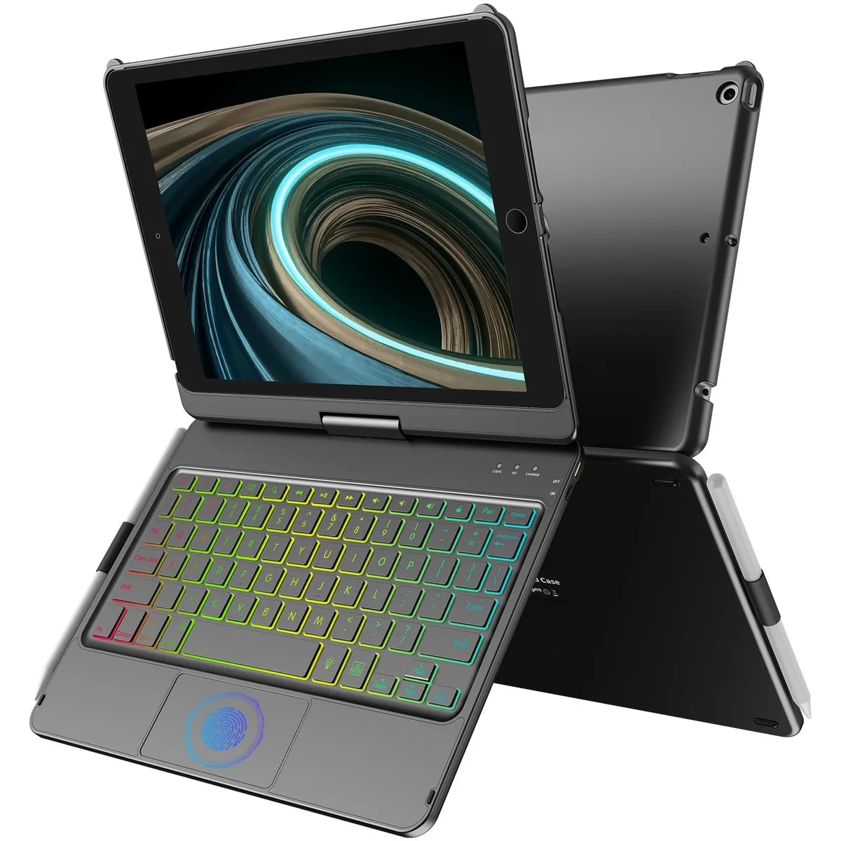 V2 Technologies V2 Technologies iPad 10.2 360 Swivel Keyboard Case Black — product photo