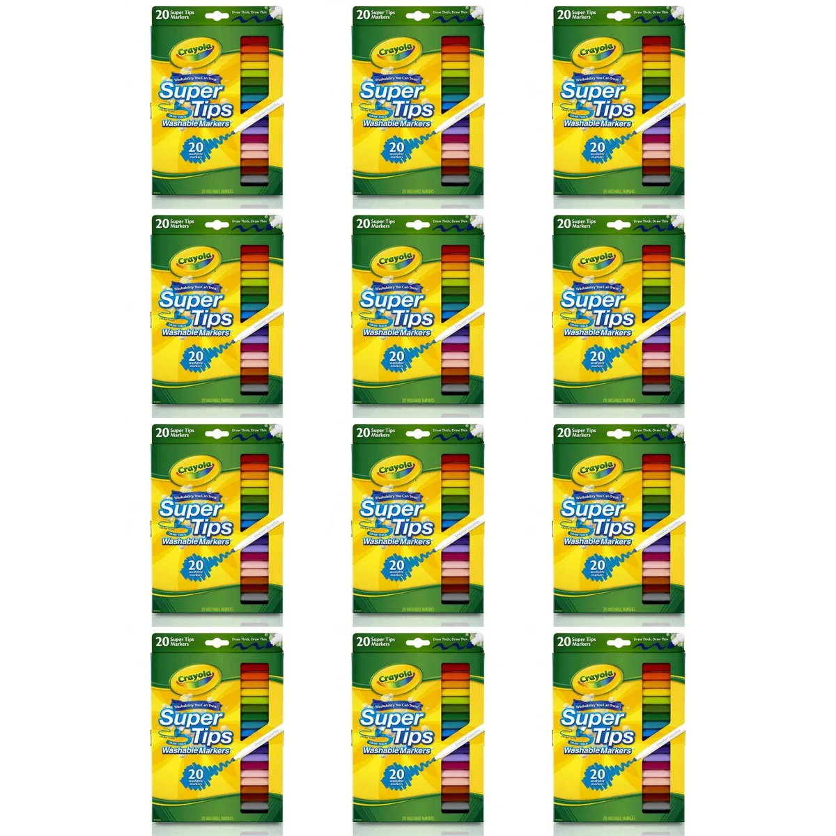 Crayola Crayola 43FIQ8U2P6Q1-12PACK Super Tips Washable Markers 12 illustration — product photo