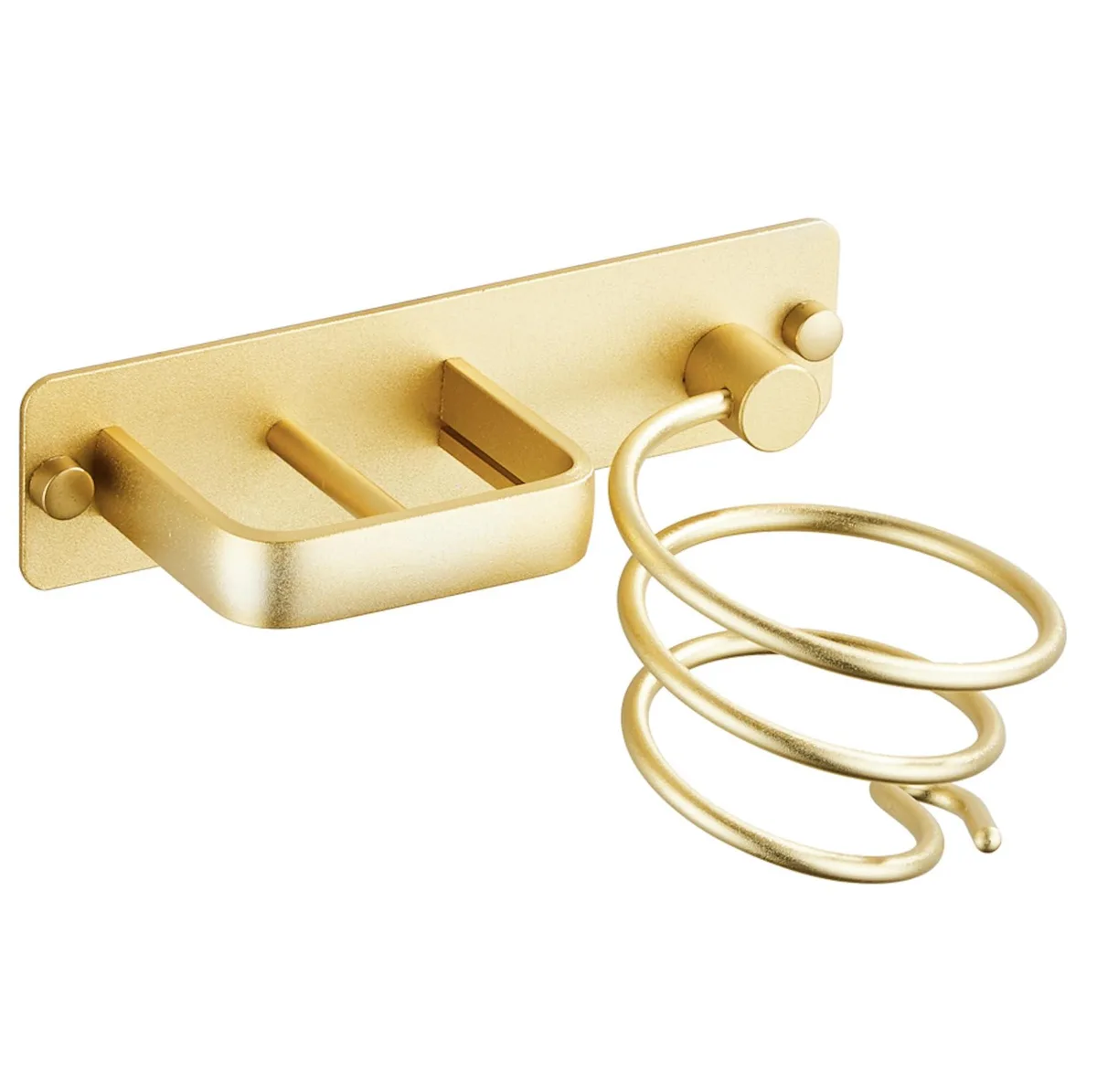  YUET Hair Dryer Holder DS01 Gold Brass Bracket Shelf — product photo