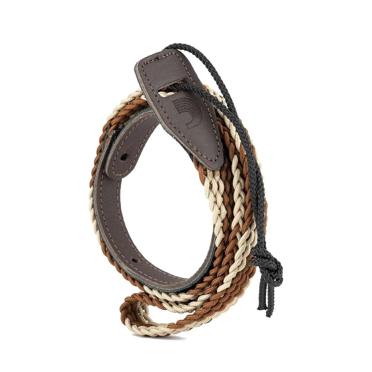 LORDWORLD LORDWORLD 1" Cradle Mandolin Strap Brown/Cream — product photo