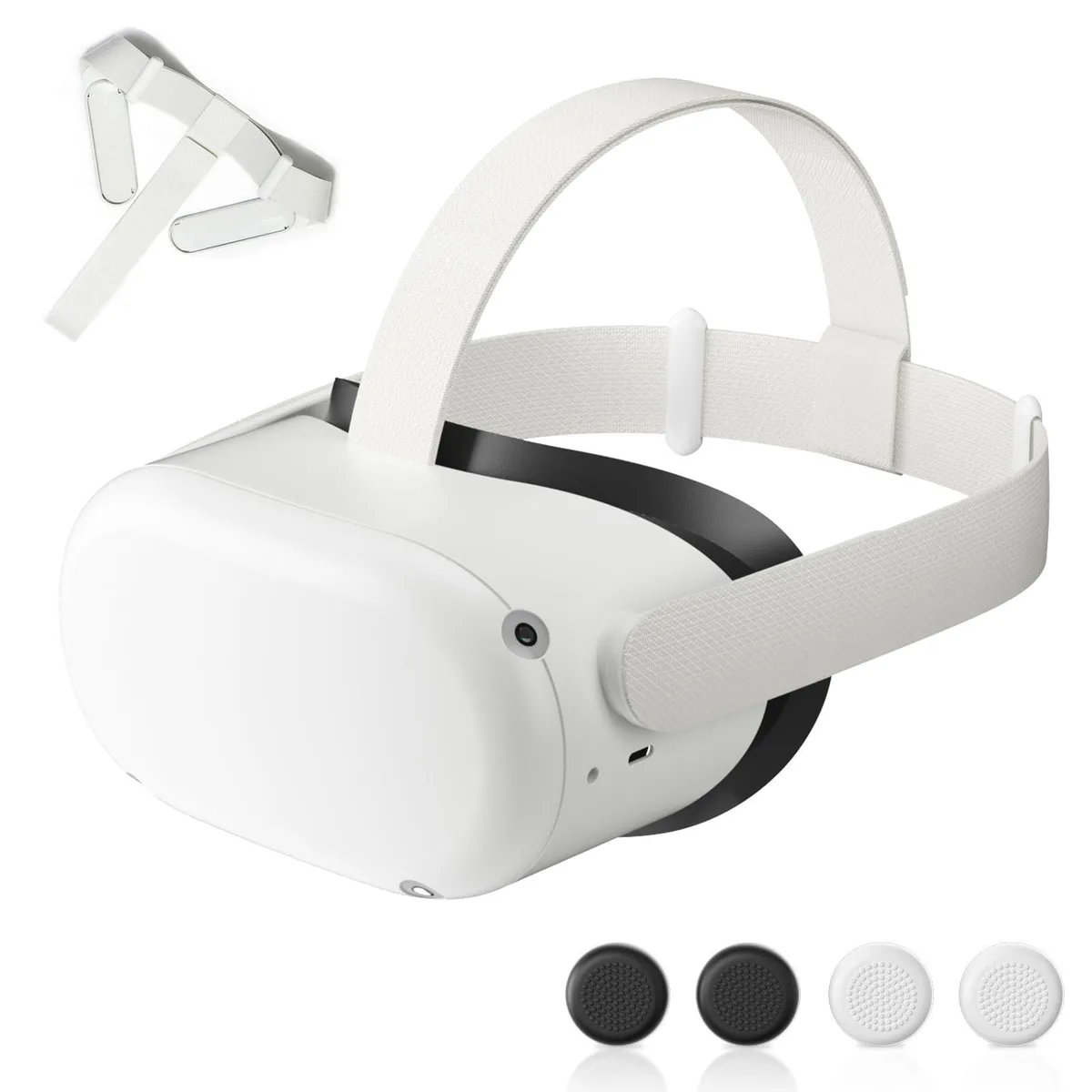 OLCLSS Replacement Head Strap for Meta Quest 2 White with Thumb Grips — product photo