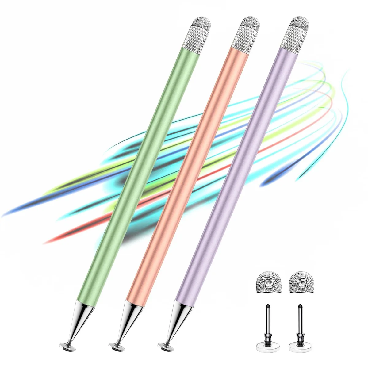 Zhao Cai Jin Bao 2-in-1 Disc & Fiber Tip Stylus 3 Pcs — product photo