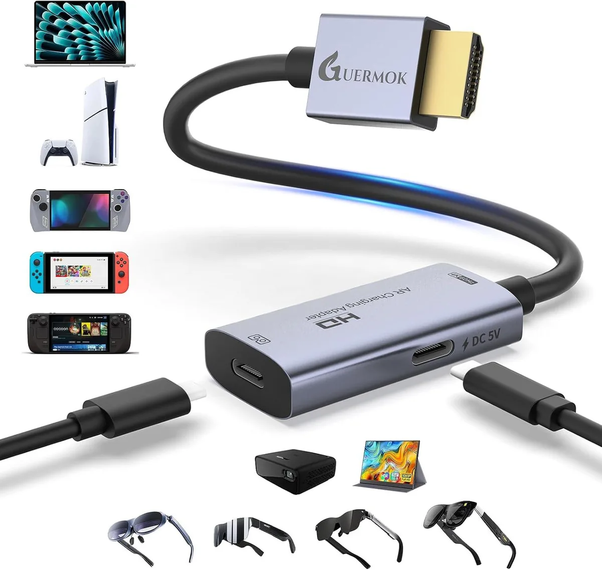 FLEANE FLEANE HDMI to USB-C Display Adapter 4K 60Hz Play and Charge Sliver — product photo