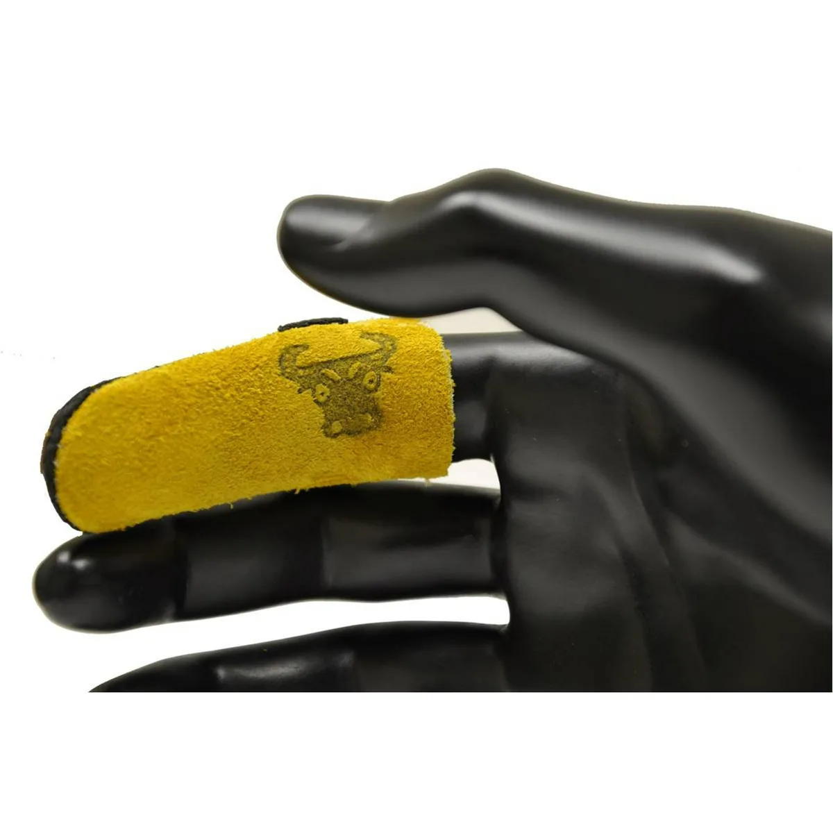 G & F Products G & F Leather Finger Guard Large Yellow 10 pieces — product photo