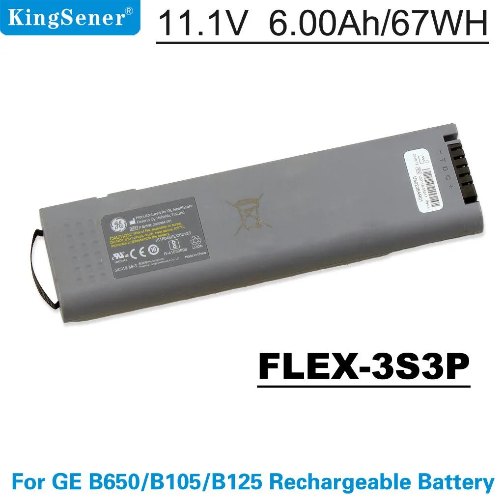 KingSener KingSener FLEX-3S3P 11.1V 6.00Ah battery for GE B650 B105 B125 — product photo
