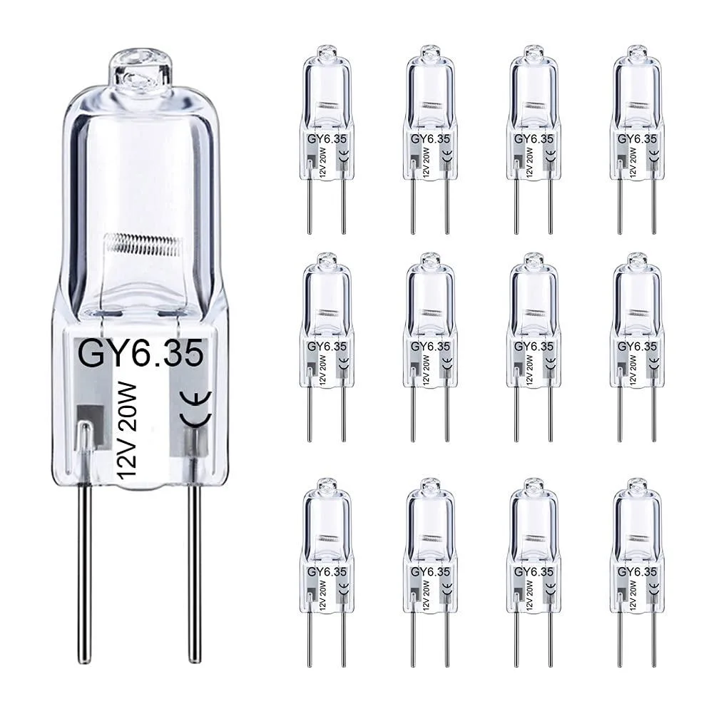 KEHIPI KEHIPI GY6.35 Halogen Standard Bulb 12V 20W 2700K 12 Pack — product photo