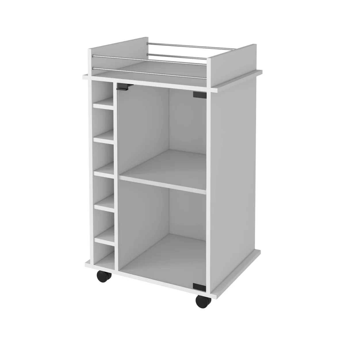 FM FURNITURE FM FURNITURE Vegas Bar Cart White 50.3 lb — product photo