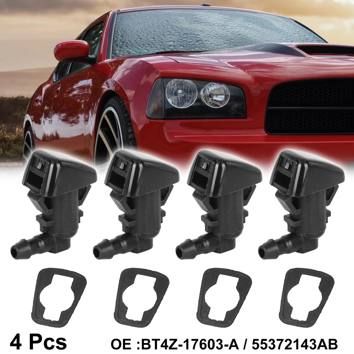 Unique-Bargains Unique-Bargains Windshield Washer Nozzle 4pcs Ford Edge Lincoln MKX 2011-2015 BT4Z-17603-A — product photo