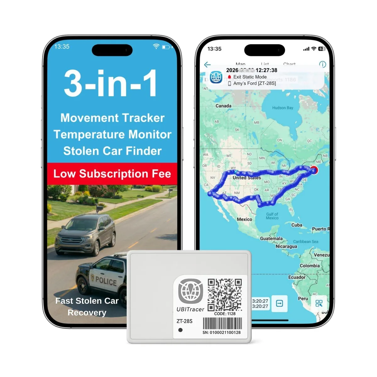  UBITracer ZT-28S GPS Tracker with Temperature Alerts — product photo