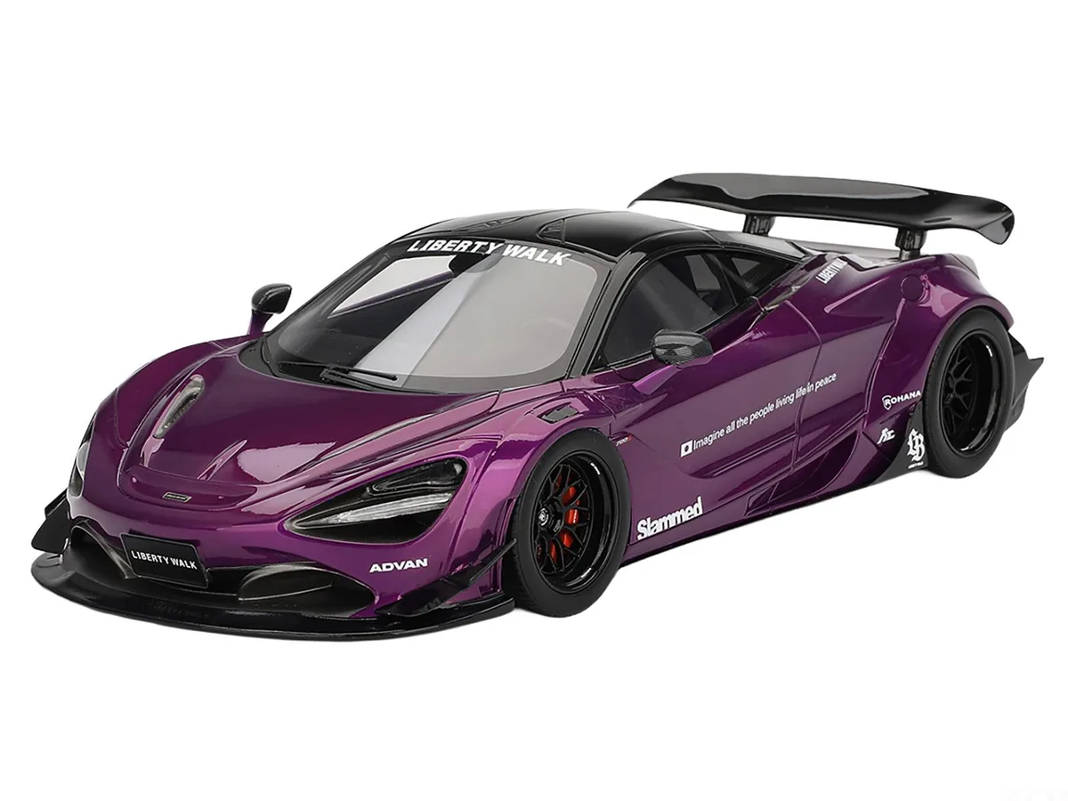 Top Speed Top Speed McLaren 720S LB-Works Purple Metallic Black Top 1/18 Hobby Collectible — product photo