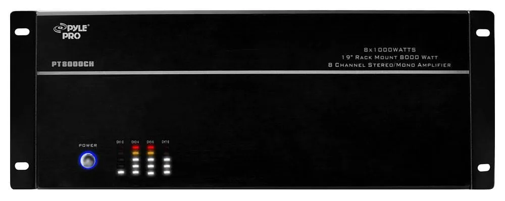 PYLE AUDIO PYLE AUDIO PT8000CH 8-channel live sound amplifier 8000W — product photo