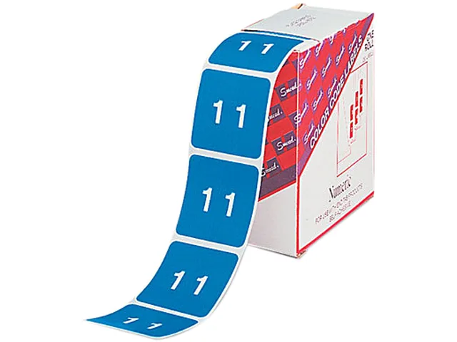Smead Smead 67421 Number 1 End Tab Label Light Blue 250 Roll — product photo