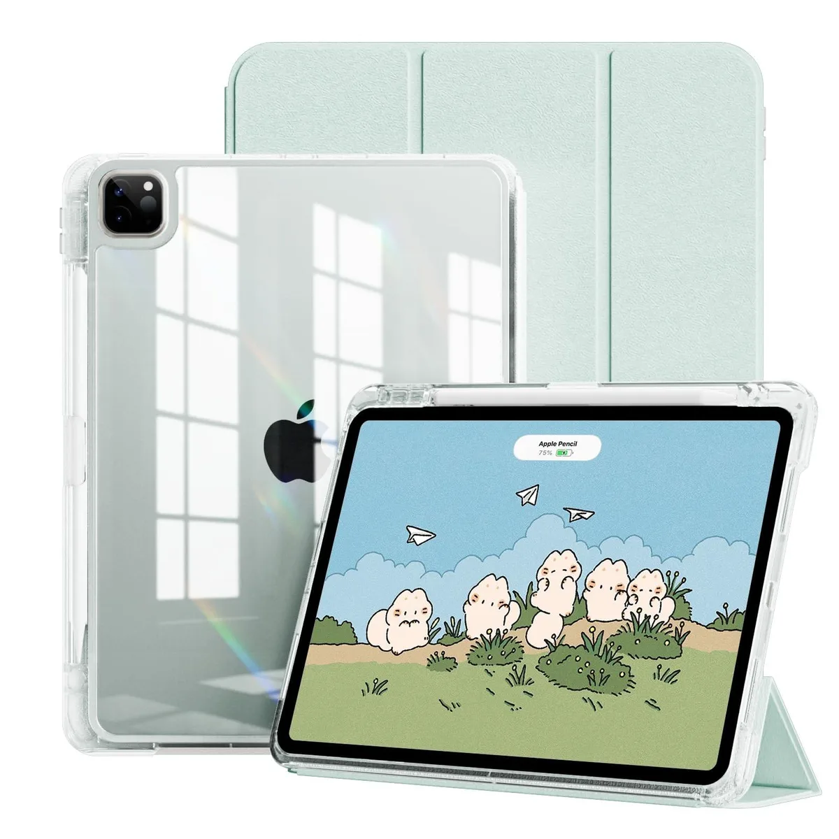 ALSEYE ALSEYE 2 in 1 Accessory iPad Pro 12.9 2022/2021/2020 Air 13 M3/M2 Light Green — product photo