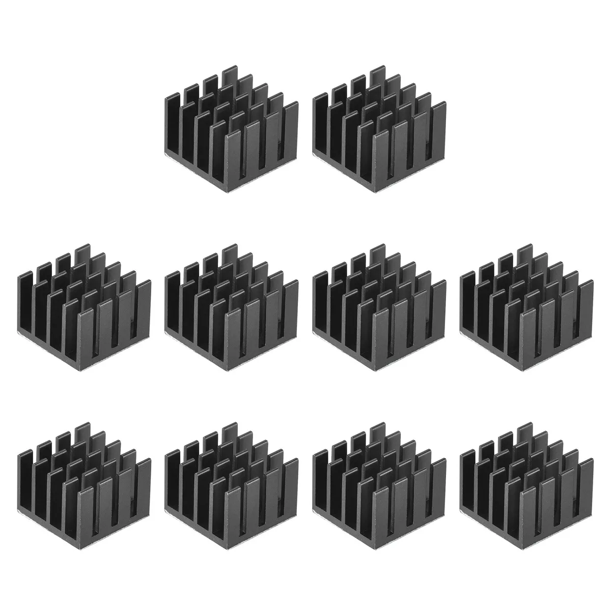 Unique-Bargains Unique-Bargains 14x14x10mm Black Aluminum Heatsink 10 Pcs — product photo