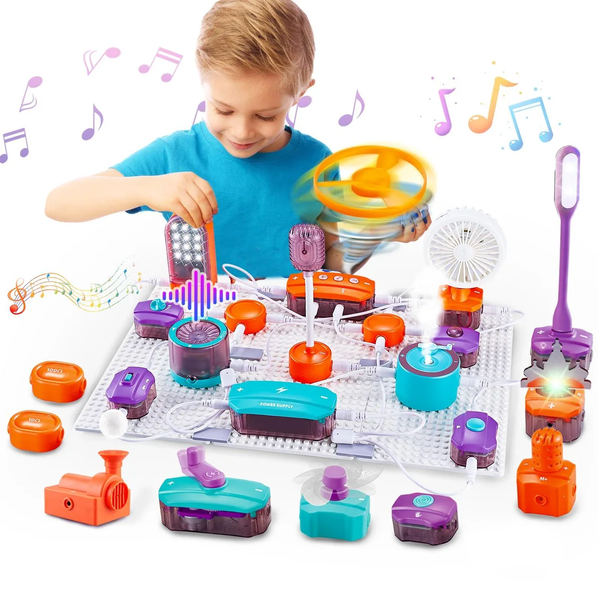  VATOS Science Circuit Kit 53PCS 150+ Projects STEM Toy — product photo