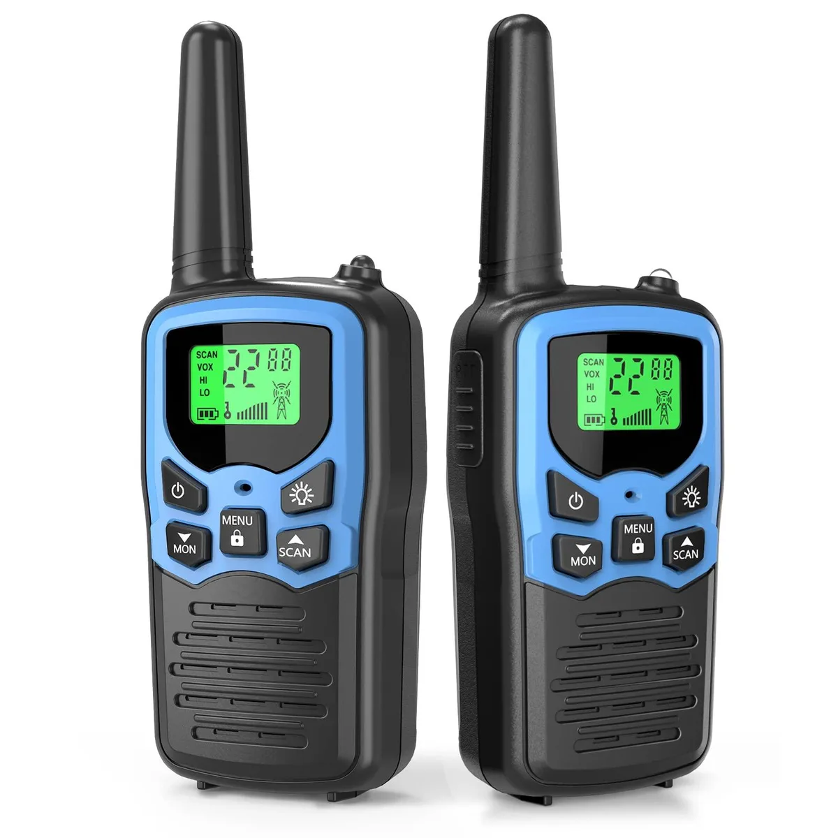 SOEWIOU SOEWIOU T5 Two-Way Radio 22ch 3mi Blue 2 Pack — product photo