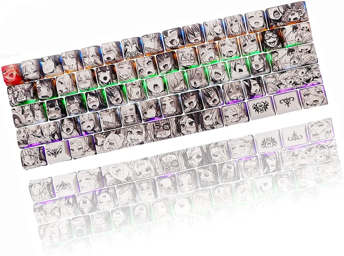 NShi NShi Anime Keycaps 108-Piece OEM Profile PBT 6.25u Spacebar — product photo