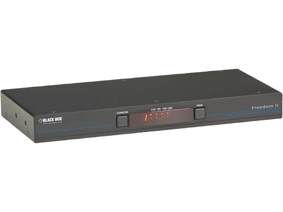 Black Box Corporation Black Box KV0004A-R2 4-Port KVM Switch with Glide &amp; Switch — product photo