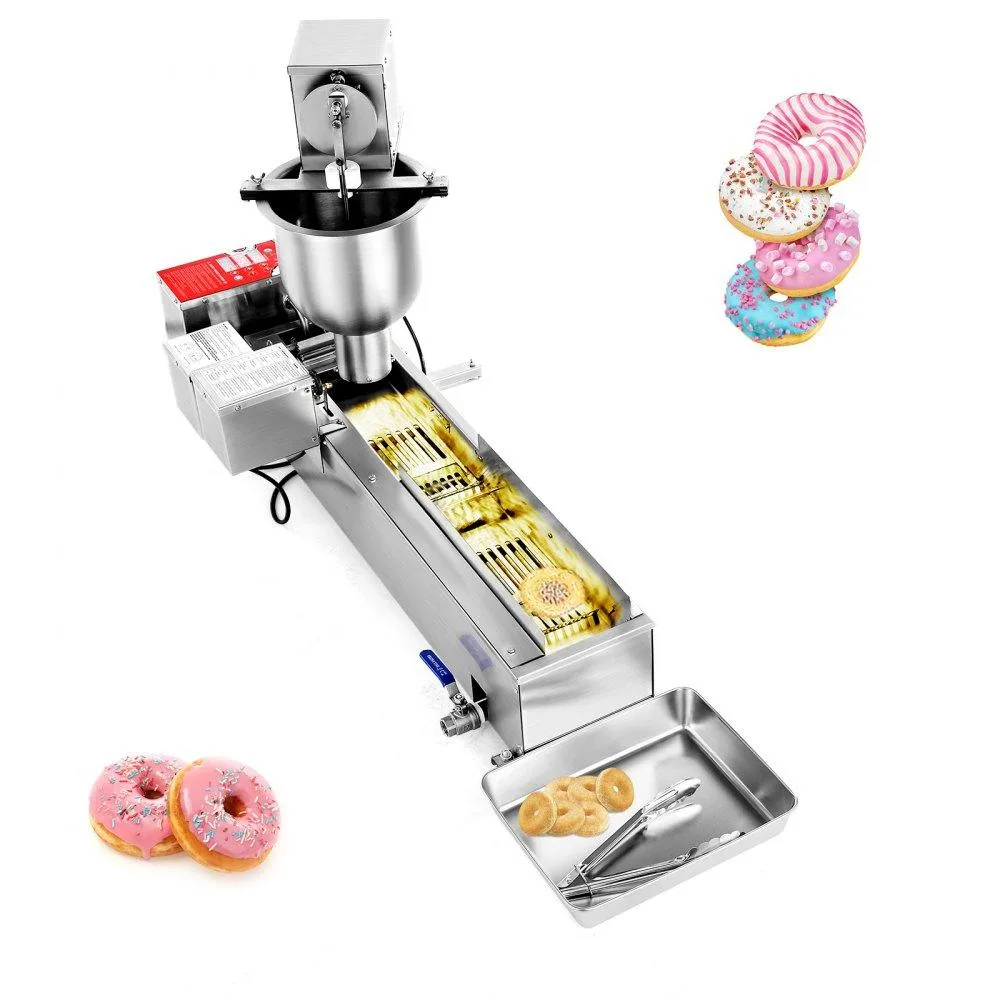 VEVOR VEVOR Commercial Donut Maker 3000W 5.5L Hopper 14.5L Oil Tank 3 Molds — product photo