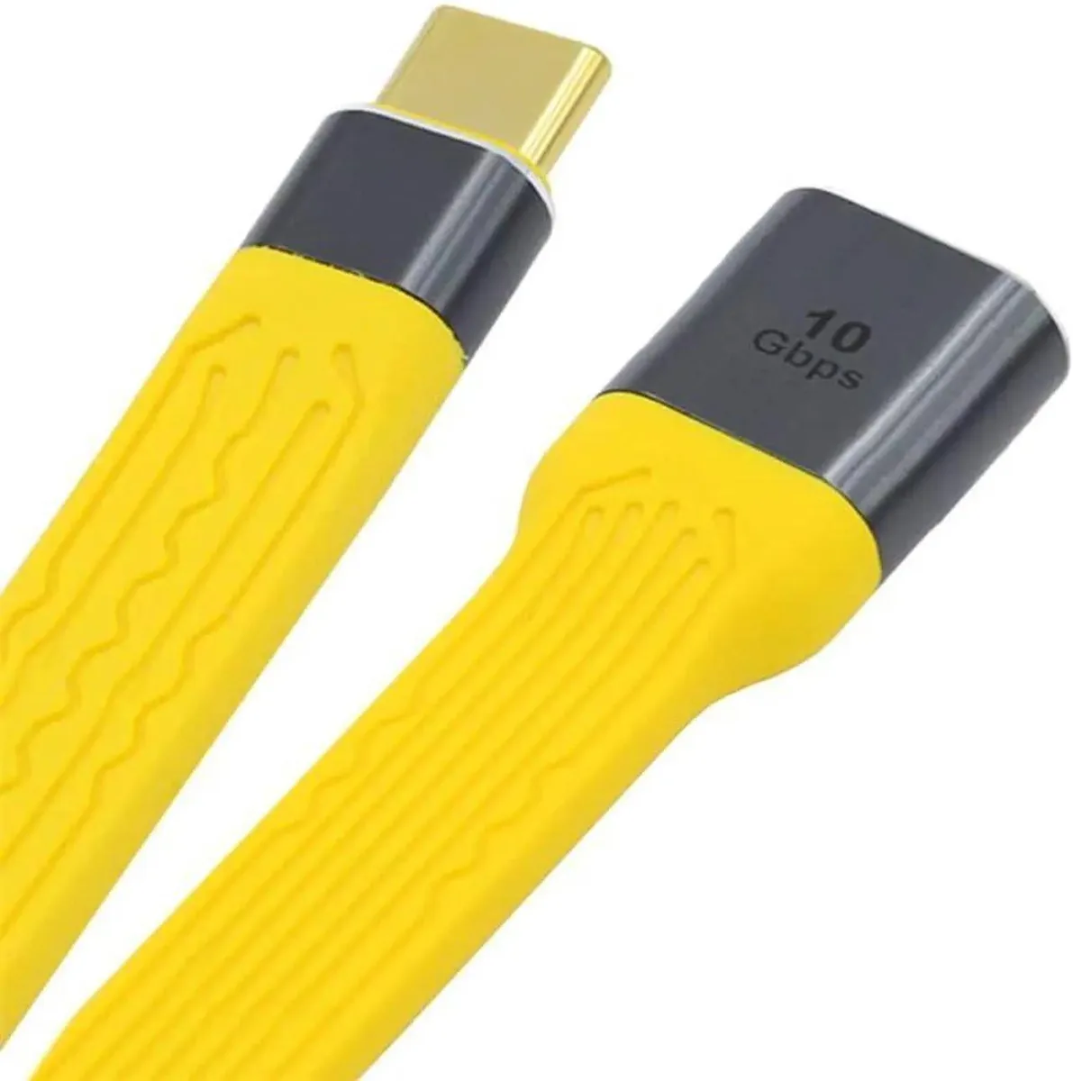 SMUGDESK SMUGDESK Yellow USB 3.1 Type-C Male to USB 3.0 Type-A Female OTG Flat FPC Cable — product photo
