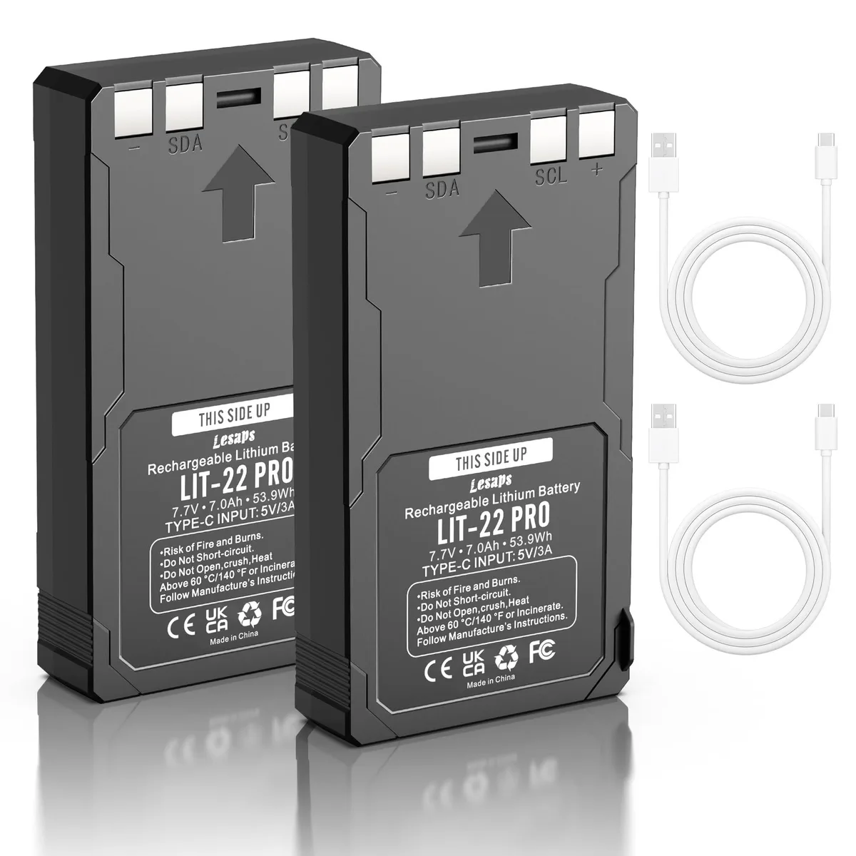  Lesaps LIT-22 7000mAh Lithium-Ion Battery 2-Pack for SPYPOINT Trail Camera — product photo