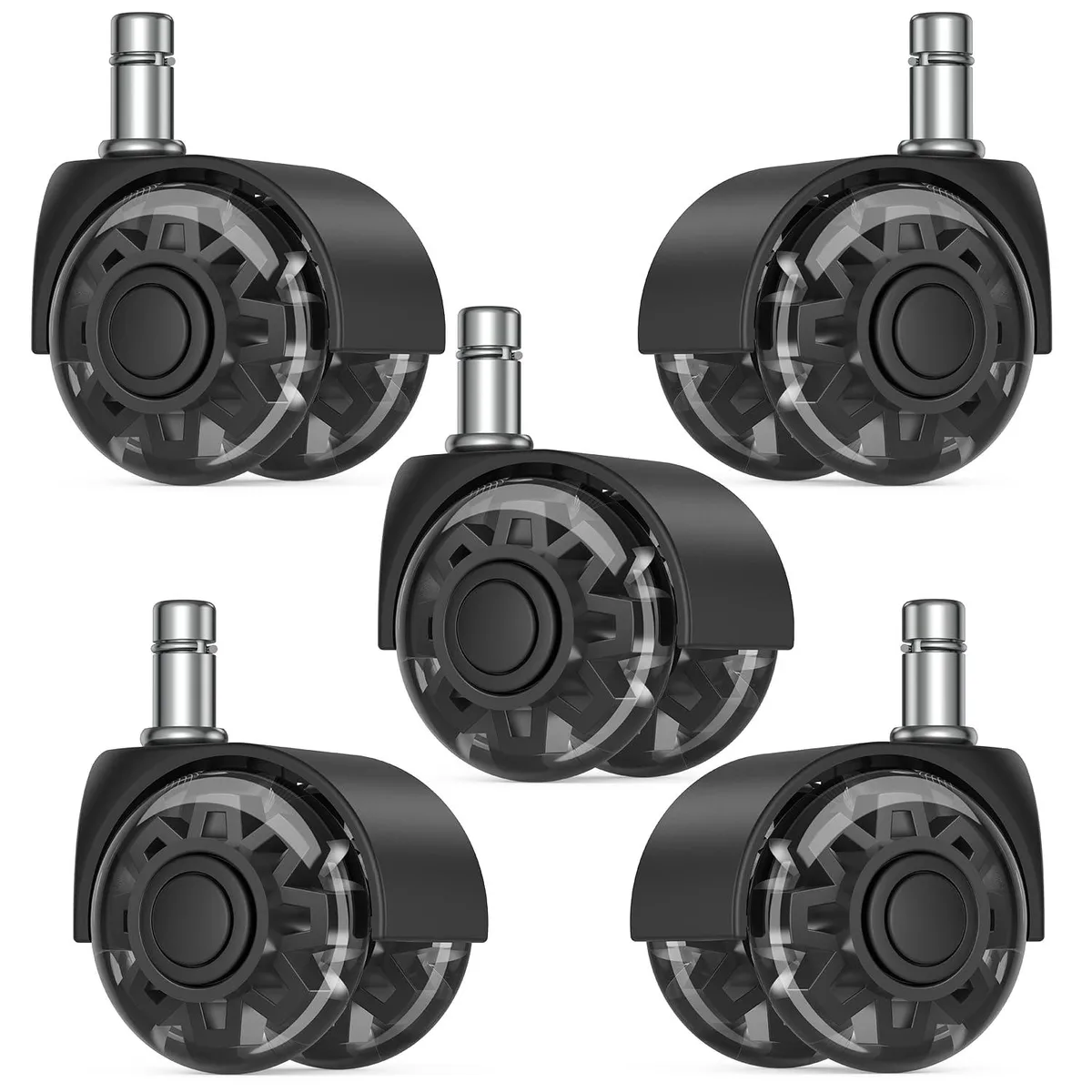  Metra Office Chair Wheels 5 pcs 11x22mm PU Black — product photo