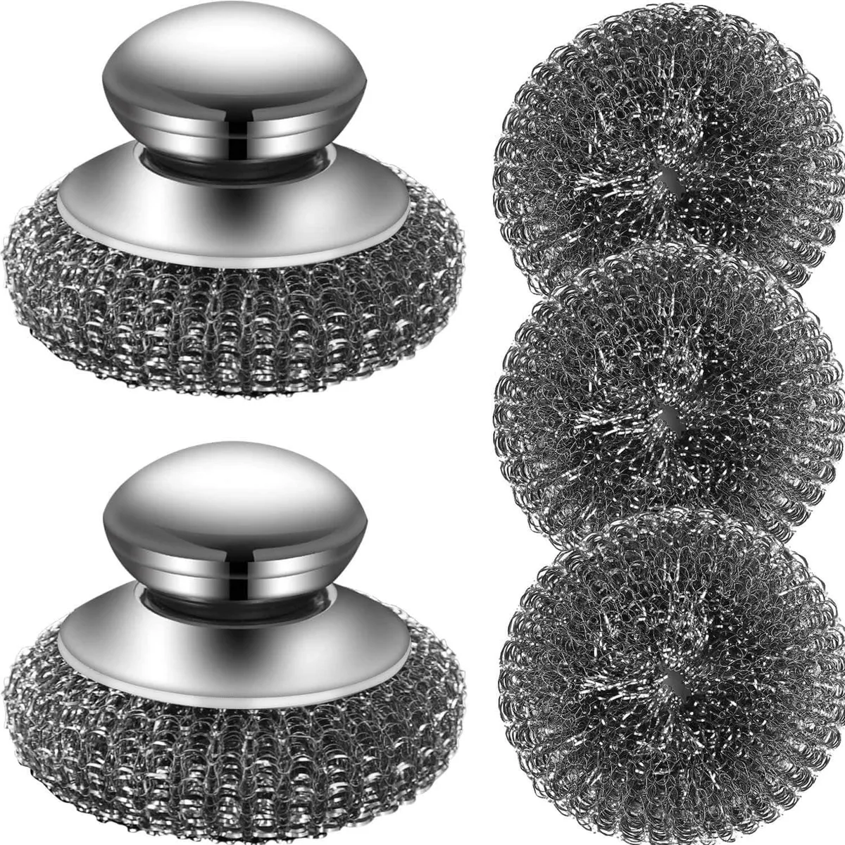  AFunCrafter Steel Wool Scrubber Set 5PCS with Handles — product photo